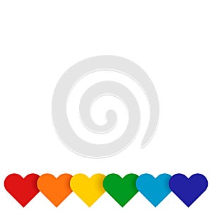 LGBTQ Plus Rainbow Flag Gay Pride Vector Template Design Element