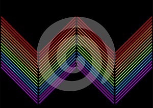 LGBTQ Pride Month abstract neon vector background