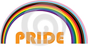 LGBTQ Progress Pride rainbow. Freedom and love concept. Pride month. activism, community and freedom. Gay pride flag