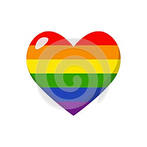 LGBTQ rainbow heart