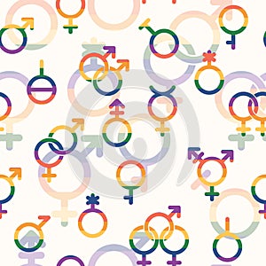 seamless LGBTQ symbols pattern