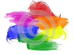 LGBTQI colored paint with watercolor on canvas, creative colorful texture with pastel colors