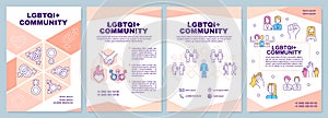 LGBTQI community pink brochure template