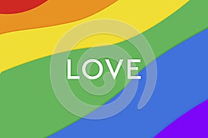 LGBTQI Gay Pride community love flag