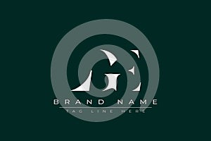 LGE abstract letter logo design