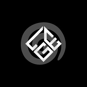 LGE letter logo design on black background. LGE creative initials letter logo concept. LGE letter design photo