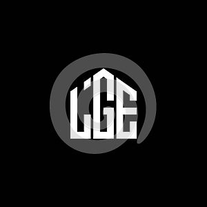 LGE letter logo design on BLACK background. LGE creative initials letter logo concept. LGE letter design.LGE letter logo design on photo