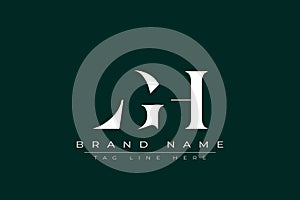 LGH abstract letter logo design