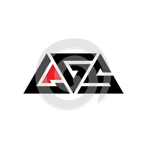 LGS triangle letter logo design with triangle shape. LGS triangle logo design monogram. LGS triangle vector logo template with red
