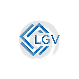 LGV letter logo design on white background. LGV creative circle letter logo concept.