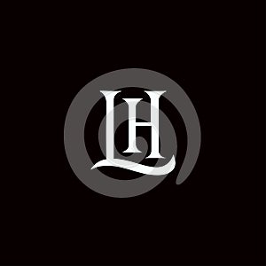 LH letter vector logo template