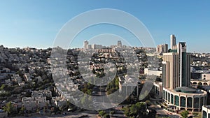 Lha in southwest Jerusalem with teddy stadium and holyland neighborhood