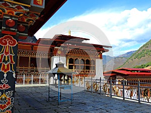 Lhakhang Karpo White temple in Haa valley located in Paro, Bhutan