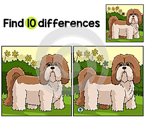 Lhasa Apso Dog Find The Differences