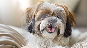 Lhasa Apso On A White Background