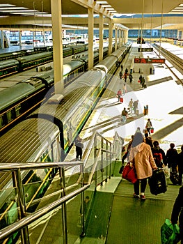 The Lhasa train station, departure point for the Qingzang railway. Lhasa, Tibet, China