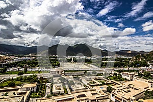 Lhasa from the Potala Palace, Tibet