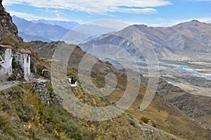 The Lhasa River in Tibet Autonomous Region of China