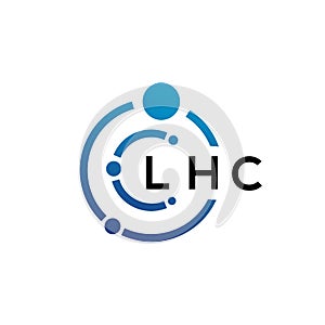 LHC letter technology logo design on white background. LHC creative initials letter IT logo concept. LHC letter design