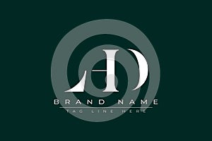 LHD abstract letter logo design