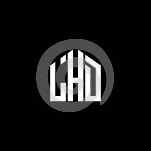 LHD letter logo design on BLACK background. LHD creative initials letter logo concept. LHD letter design.LHD letter logo design on