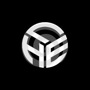 LHE letter logo design on black background. LHE creative initials letter logo concept. LHE letter design photo