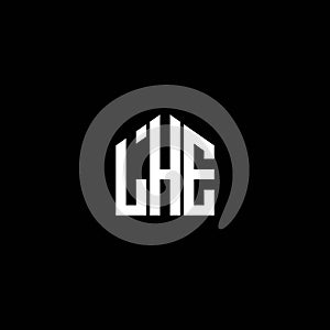 LHE letter logo design on BLACK background. LHE creative initials letter logo concept. LHE letter design.LHE letter logo design on photo