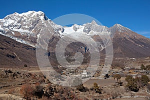 Lho village in Manaslu Conservation Area in the Nepal Himalaya