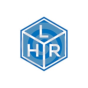 LHR letter logo design on black background. LHR creative initials letter logo concept. LHR letter design photo