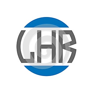 LHR letter logo design on white background. LHR creative initials circle logo concept. LHR letter design photo