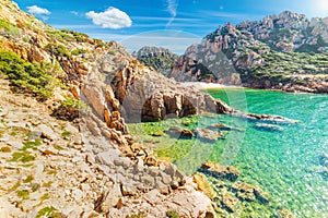 Li Cossi beach in Costa Paradiso