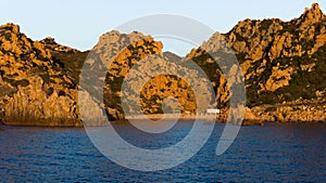 Li Cossi Beach in Sardinia coast.