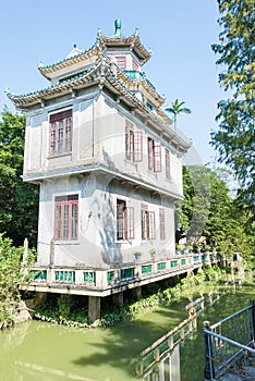 Li Garden (Liyuan) in Kaiping, Guangdong, China. It is part of UNESCO World Heritage Site - Kaiping Diaolou and