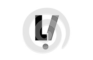 li l i black white grey alphabet letter logo icon combination