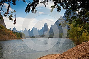 Li River and karst mountains