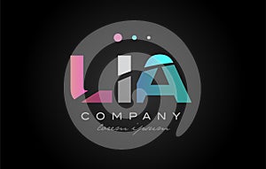 LIA l i a three letter logo icon design photo