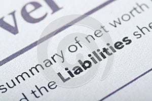 Liabilities are financial obligations or debts that a person or entity owes to others