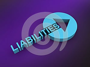 liabilities word on purple photo