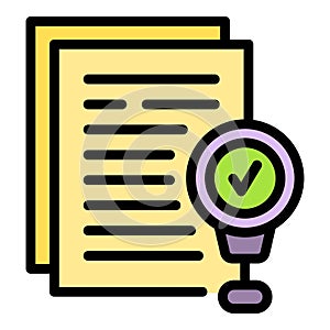 Liability agreement icon vector flat