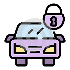 Liability car icon vector flat