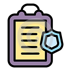 Liability clipboard icon vector flat