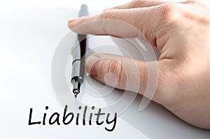 Liability text concept