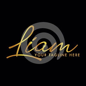 LIAM, liam Handwritten signature logo design