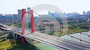 Liangqing Bridge on the Yong River in Nanning, Guangxi, China