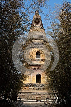 A Liao Dynasty pagoda on the outskirts of Beijing, China