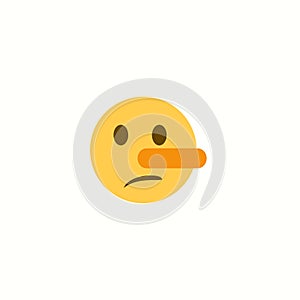 Liar face icon illustration emoji