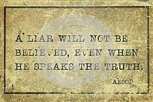 Liar not be Aesop