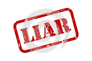 Liar Rubber Stamp Vector
