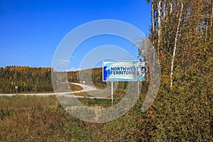 Liard Highway Entering the Northwest Territories