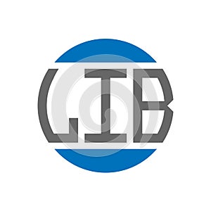 LIB letter logo design on white background. LIB creative initials circle logo concept. LIB letter design